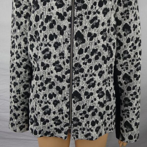 Lafayette 148 New York Tailored Wool Blend Animal Print Full Zip Up Blazer 16 - Picture 4 of 11